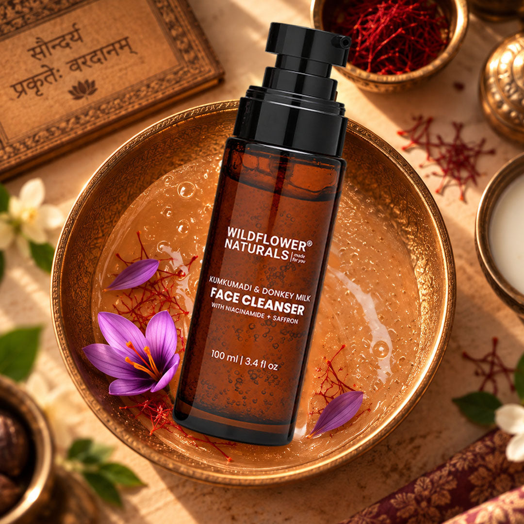 Kumkumadi + Donkey Milk Face Cleanser with Niacinamide & Saffron