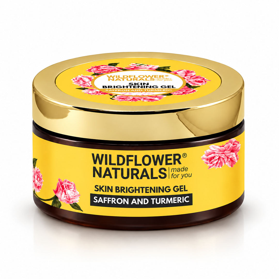 Skin Brightening Gel with Saffron and Turmeric - Wildflower Naturals