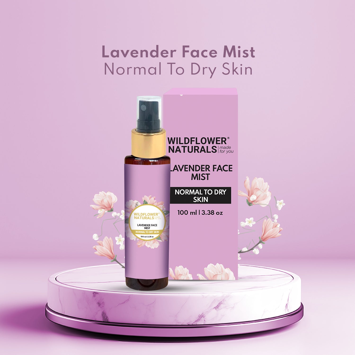 Lavender Face Mist Normal to Dry Skin - Wildflower Naturals