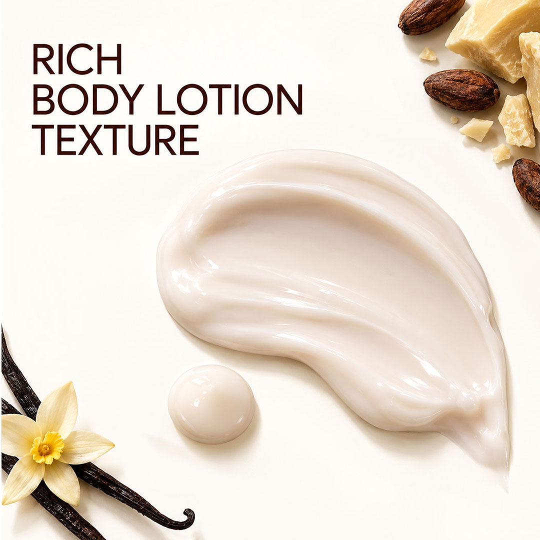 Body Lotion With Vanilla & Cocoa Butter - Wildflower Naturals