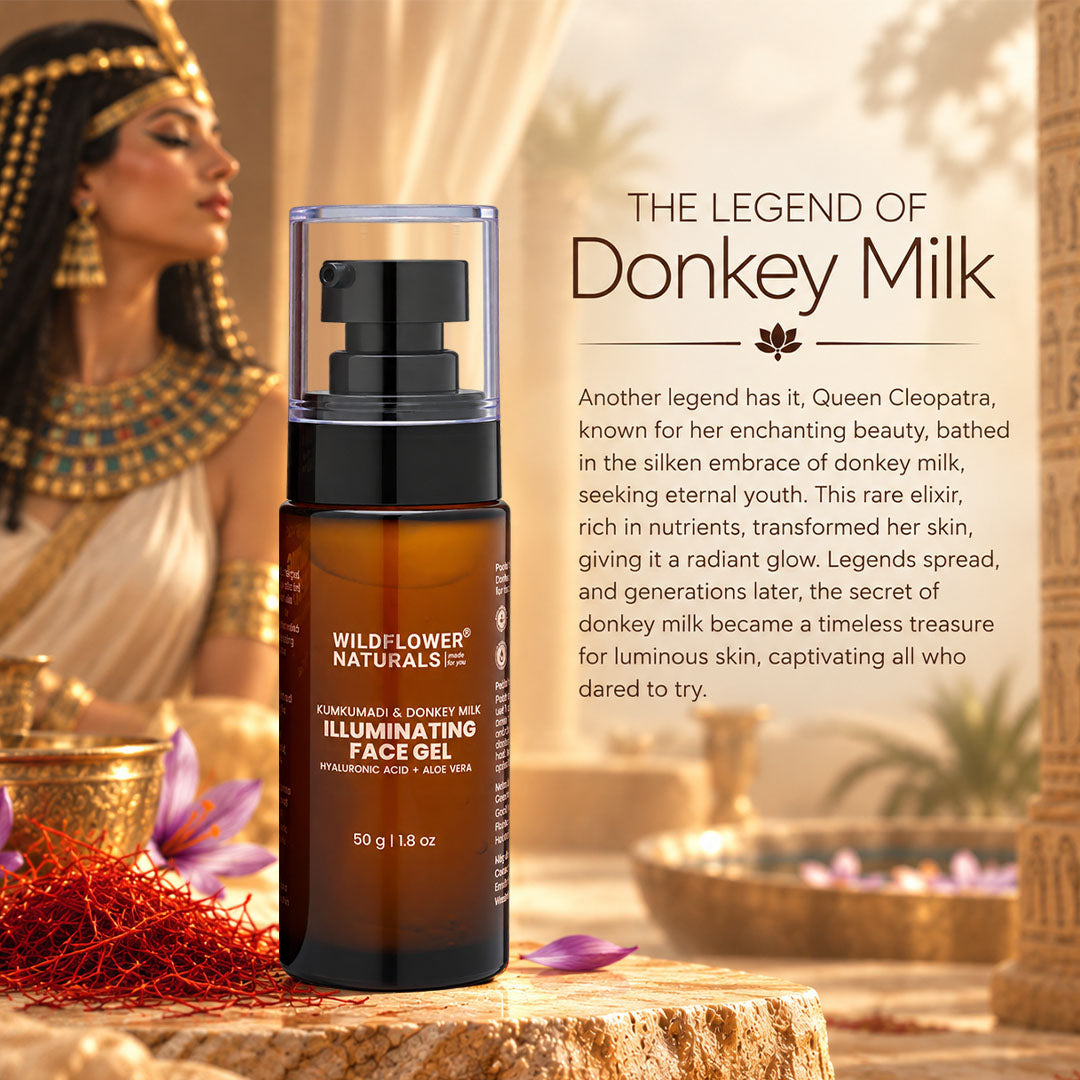 Kumkumadi & Donkey Milk Illuminating Face Gel with Hyaluronic acid + Aloe vera