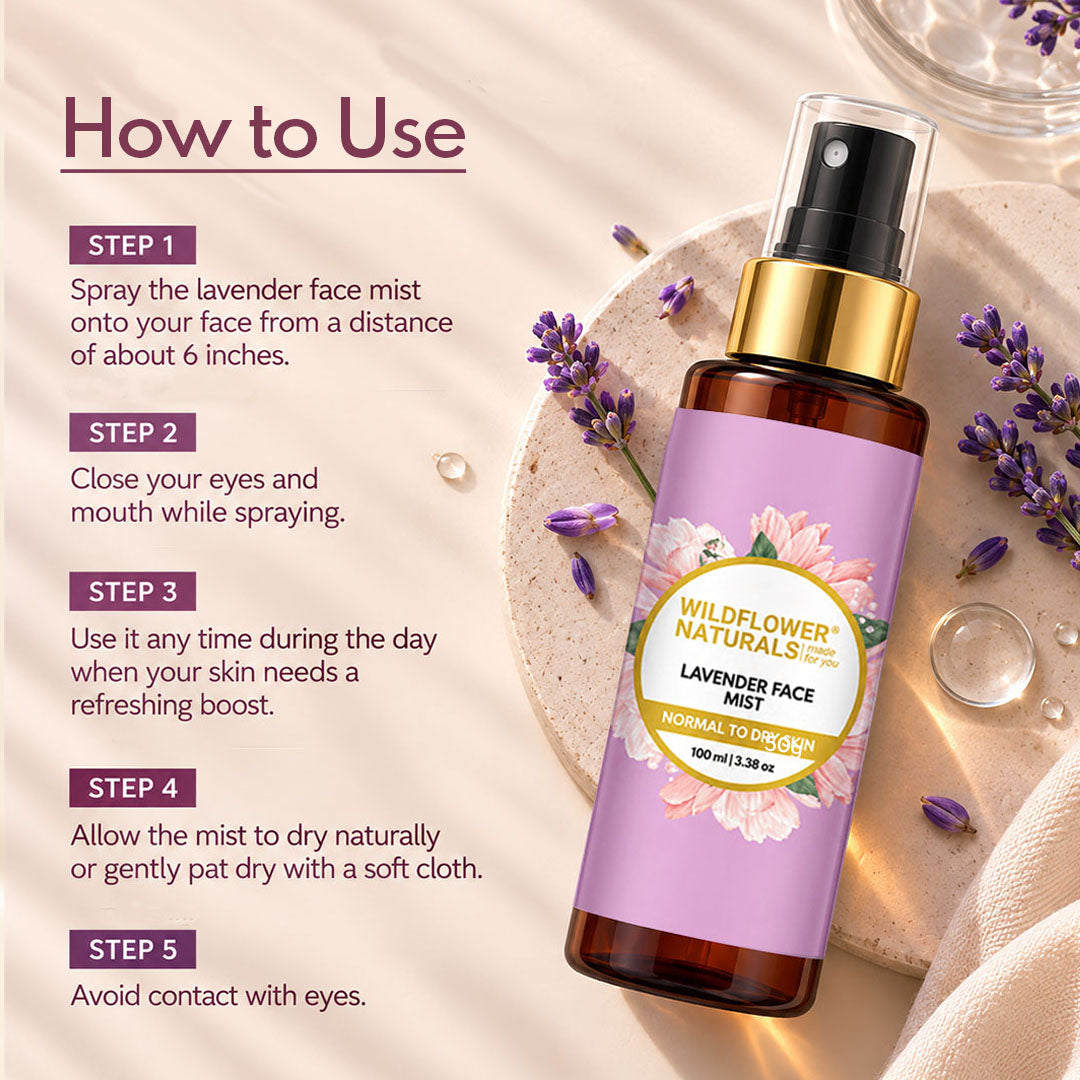 Lavender Face Mist Normal to Dry Skin - Wildflower Naturals