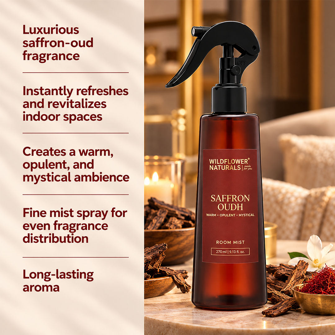 Saffron Oudh Room Mist - Wildflower Naturals