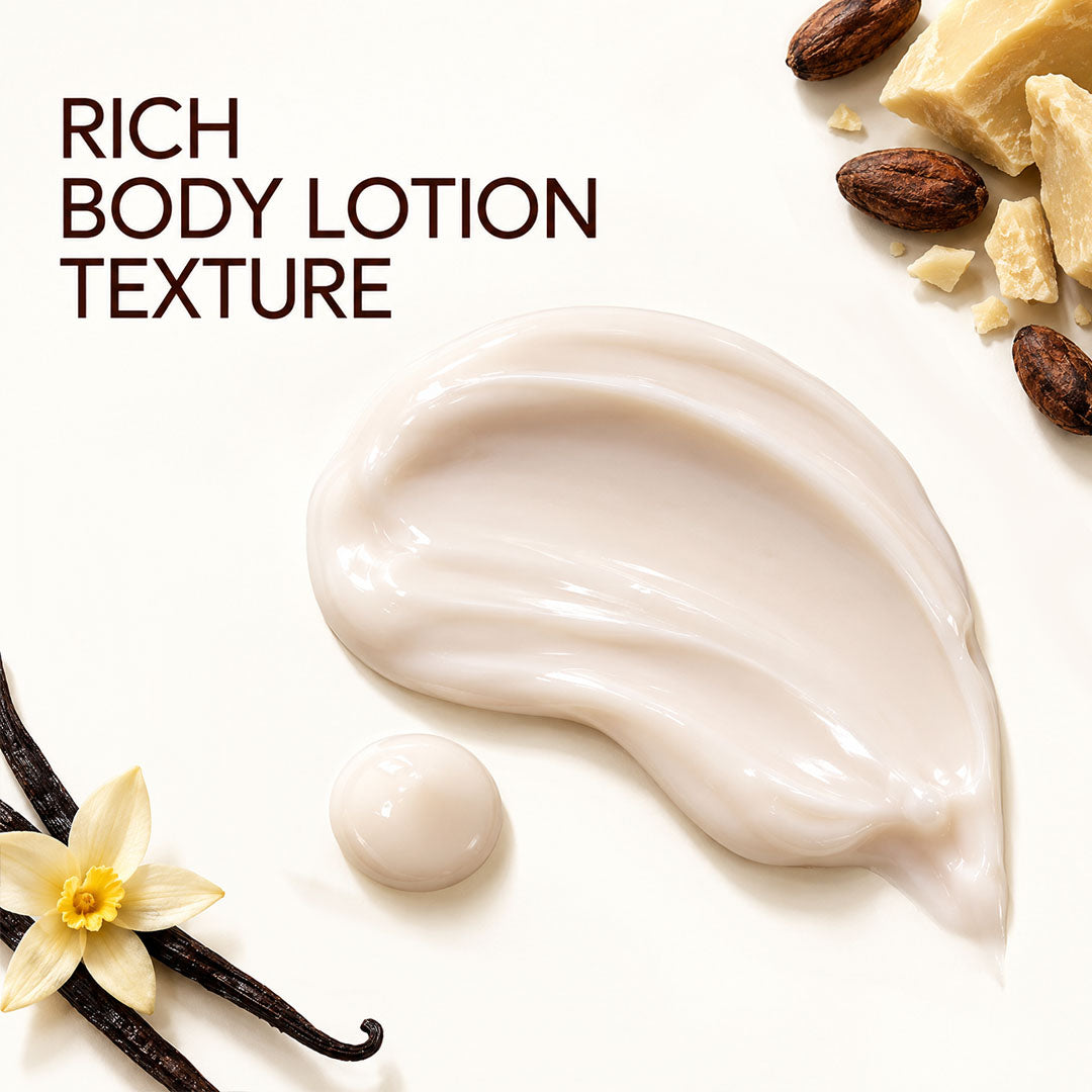 Body Lotion With Vanilla & Cocoa Butter - Wildflower Naturals