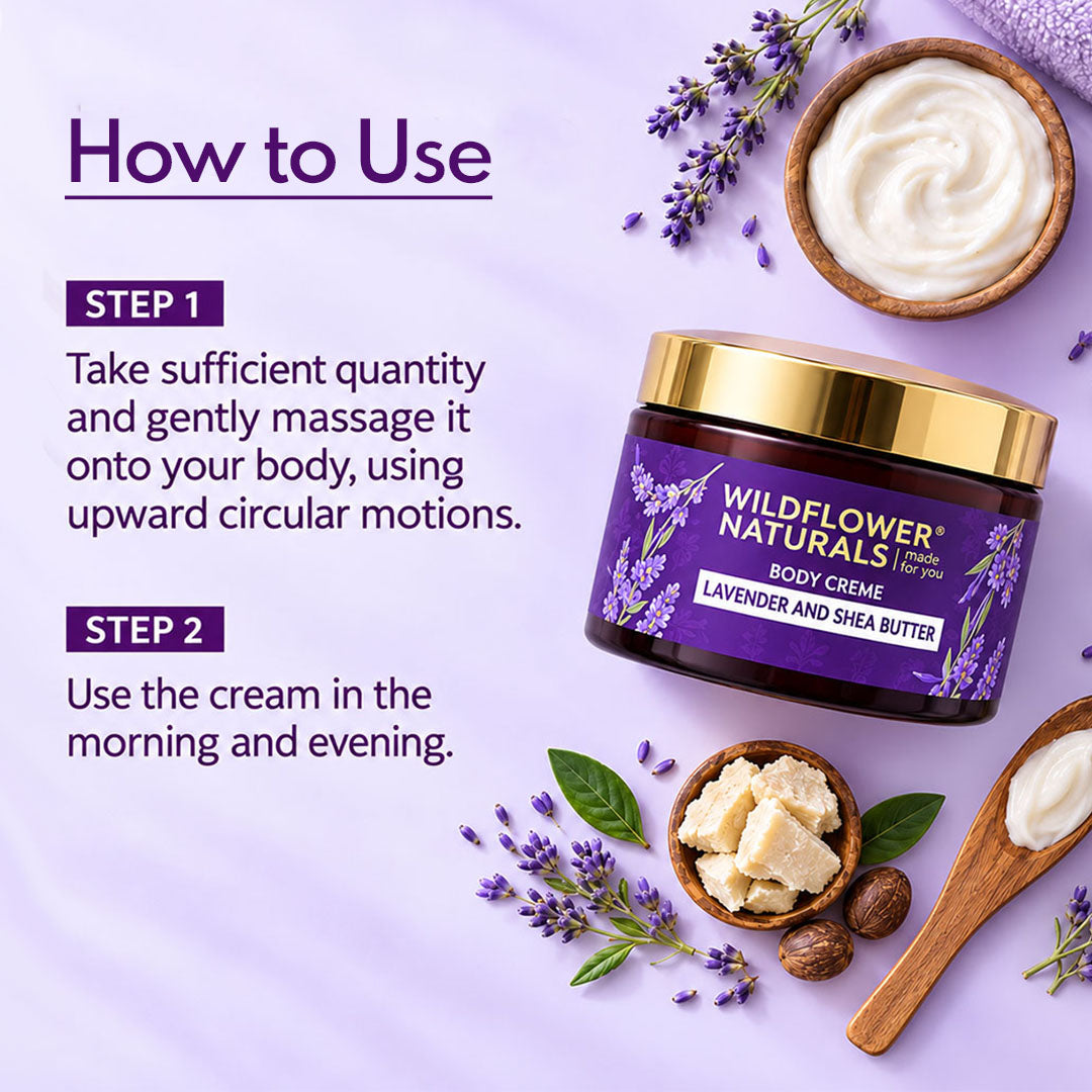 Body Cream with Lavender and Shea Butter - Wildflower Naturals