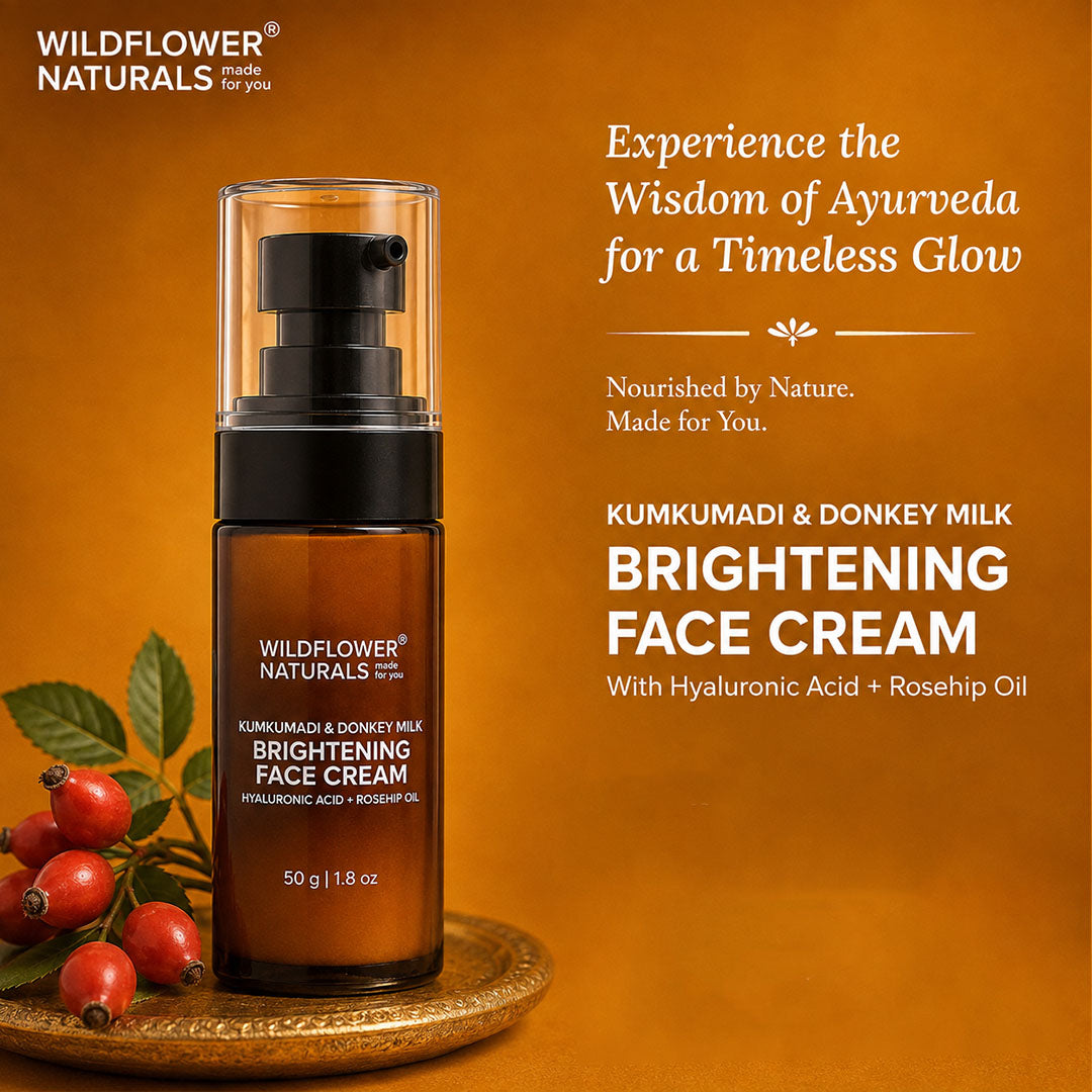 Kumkumadi & Donkey Milk Brightening Face Cream with Hyaluronic acid + Rosehip oil