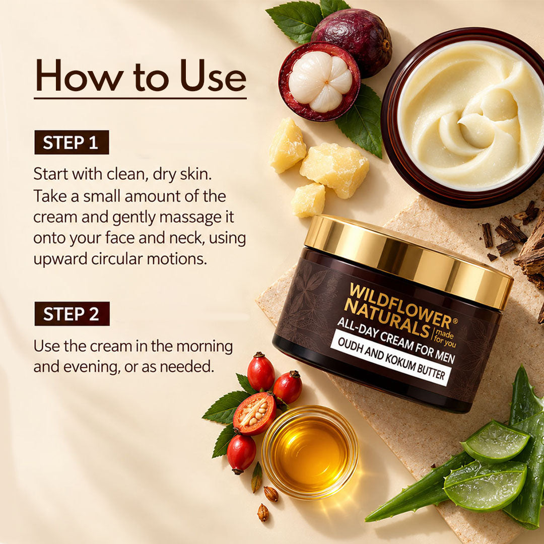 All-Day Cream for Men with Oudh and Kokum Butter