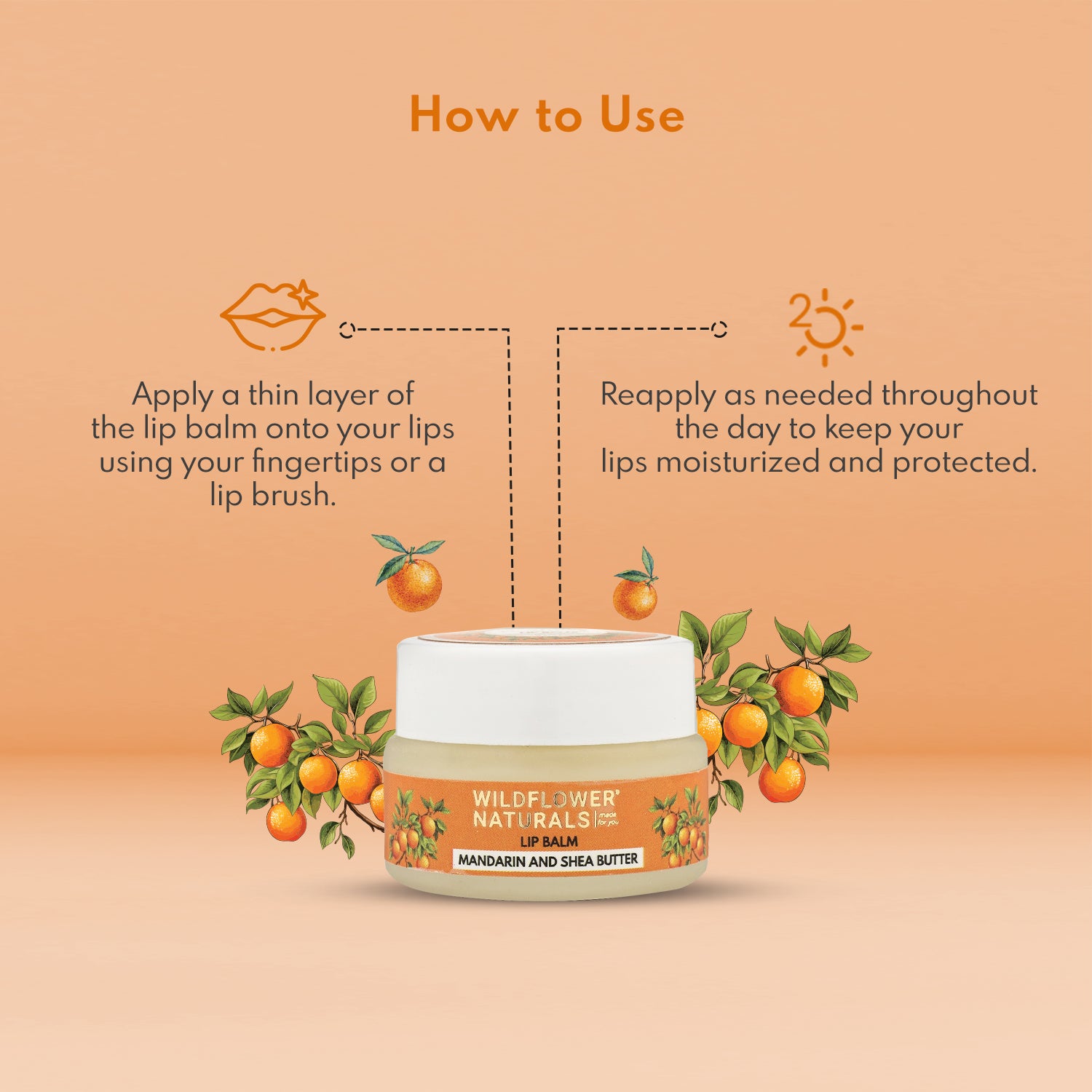 Lip Balm Mandarin and Shea Butter - Wildflower Naturals