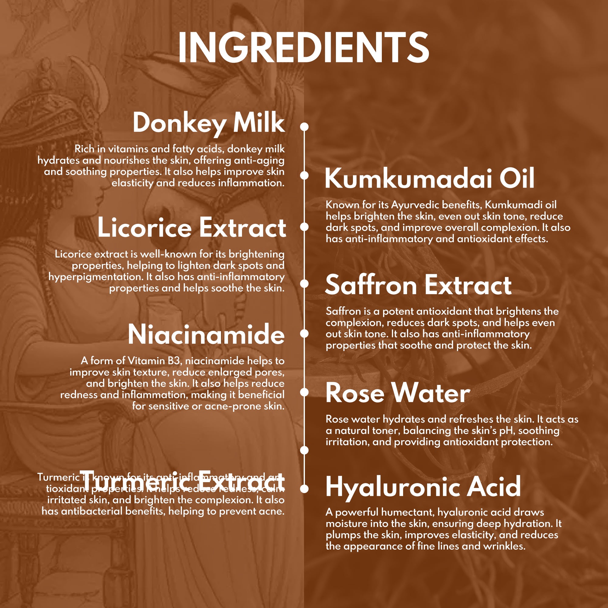 Kumkumadi & Donkey Milk Illuminating Face Gel with hyaluronic acid + Aloe vera - Wildflower Naturals