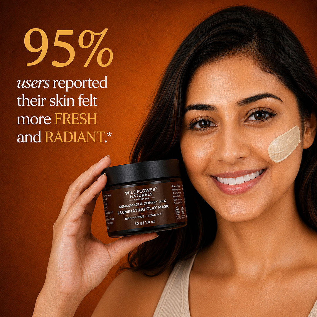 Kumkumadi & Donkey Illuminating Clay Mask with Niacinamide + Vitamin C