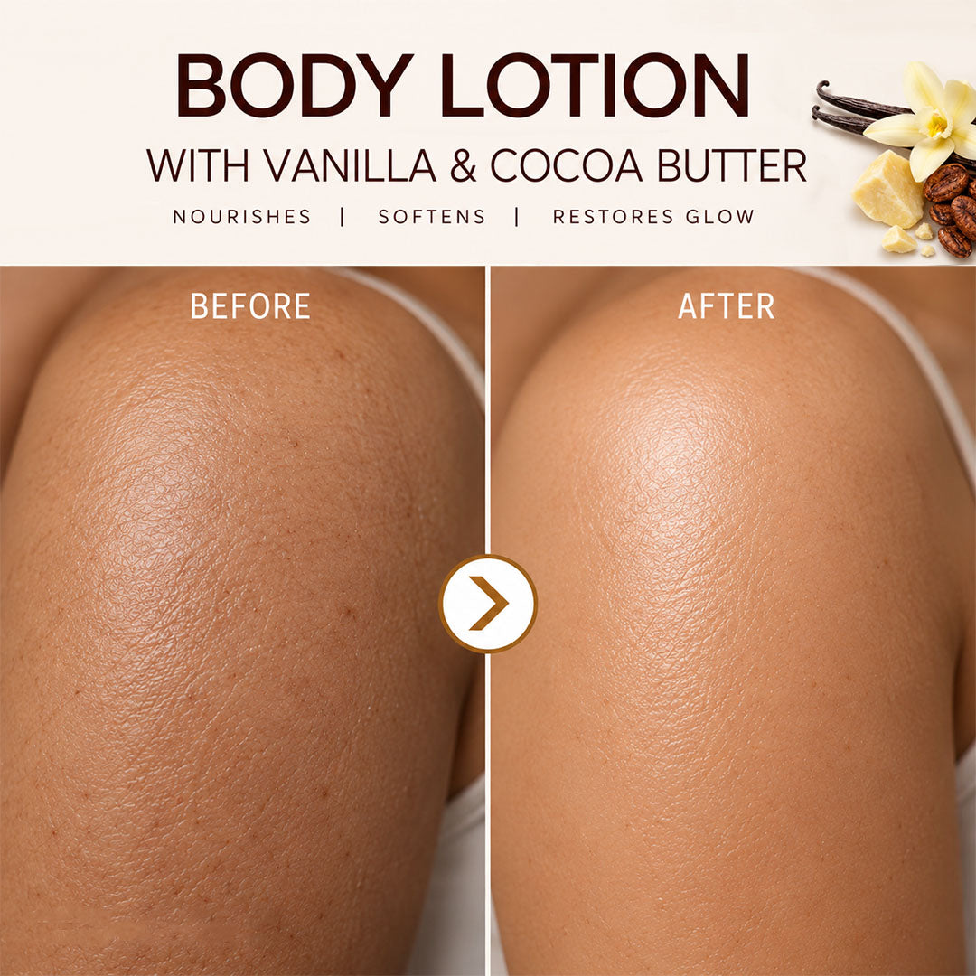 Body Lotion With Vanilla & Cocoa Butter - Wildflower Naturals