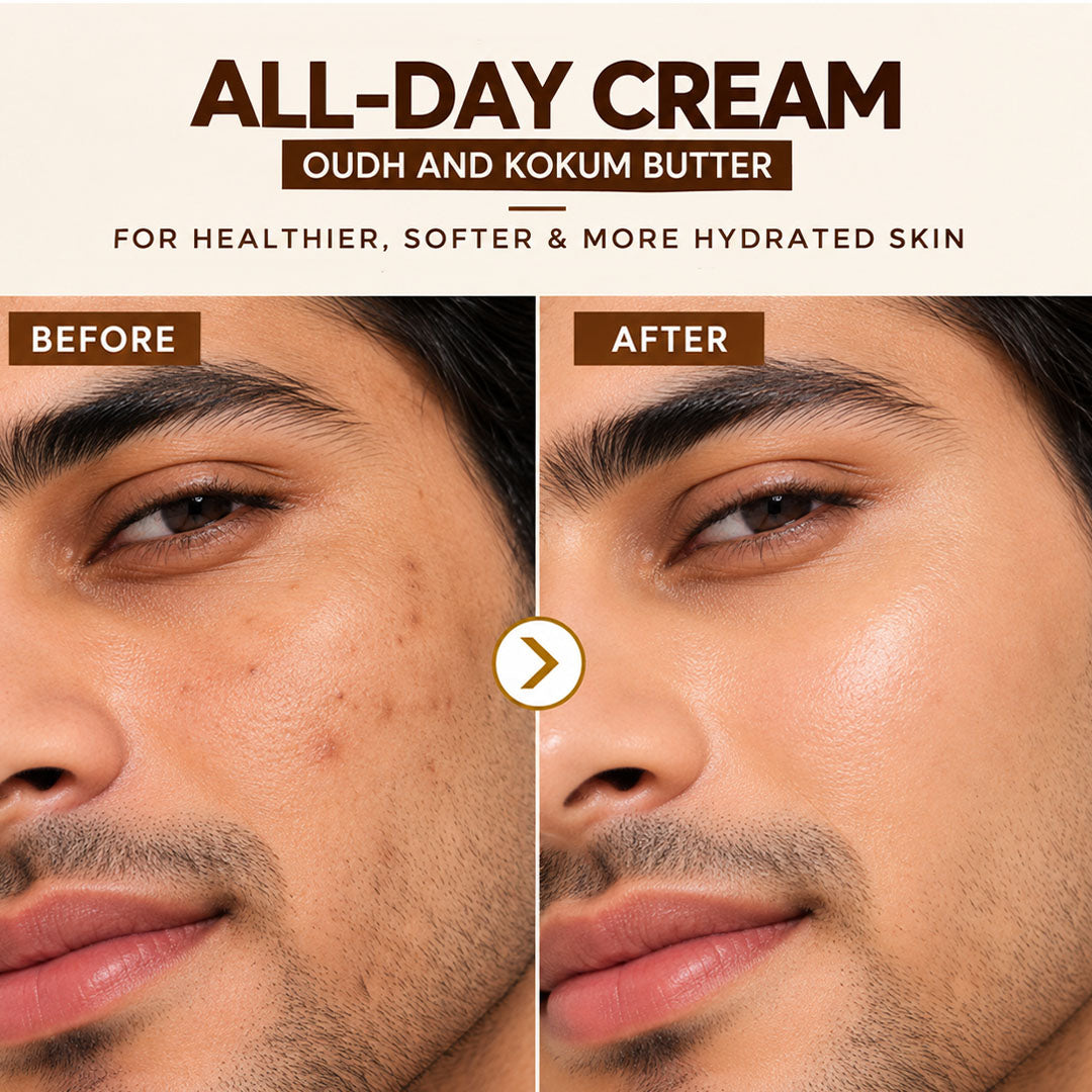 All-Day Cream for Men with Oudh and Kokum Butter