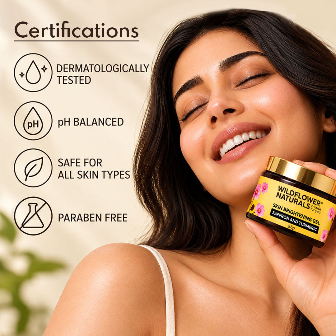 Skin Brightening Gel with Saffron and Turmeric