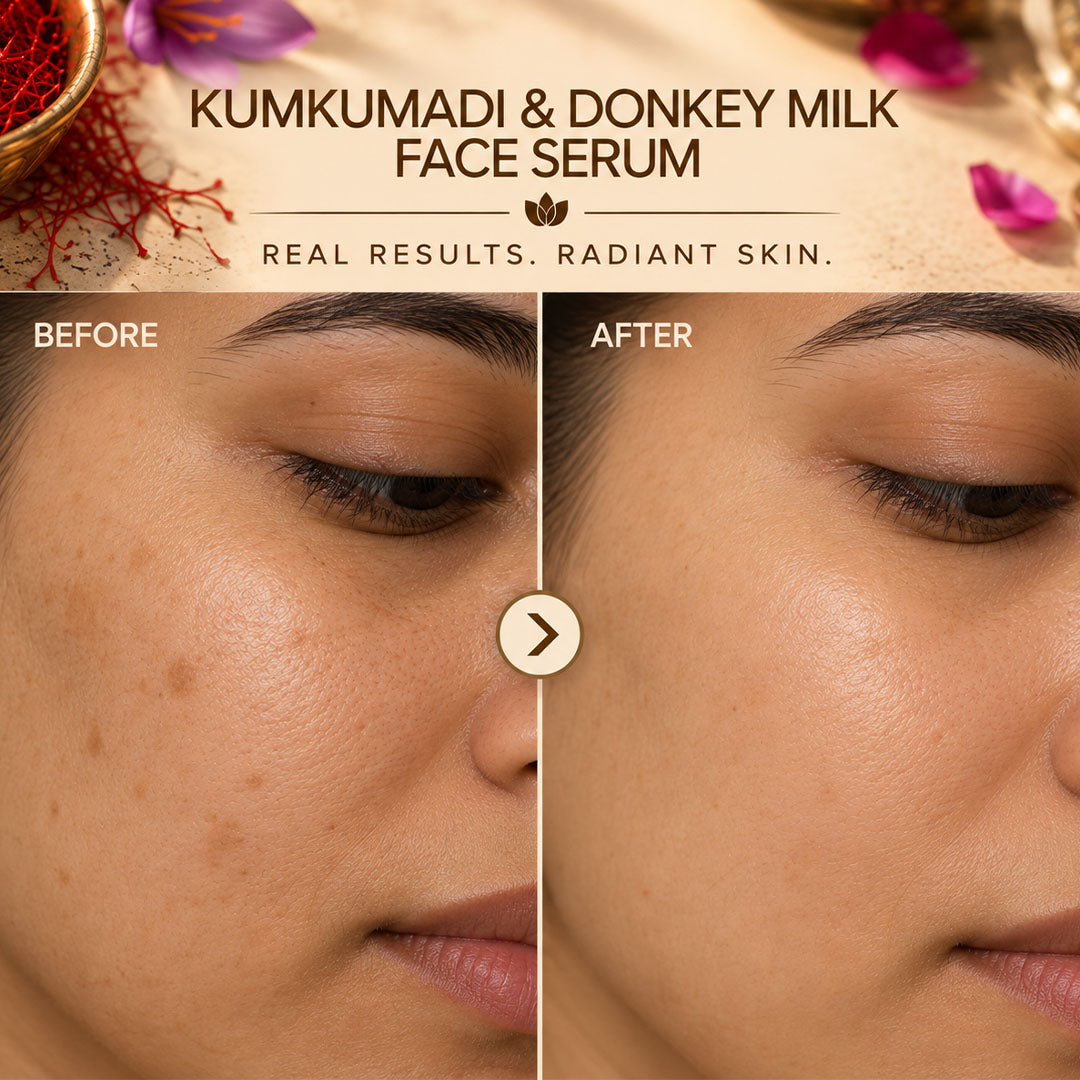 Kumkumadi & Donkey Milk Face Serum with 10% Niacinamide & 2% Alpha Arbutin
