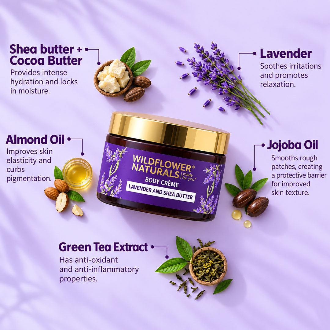 Body Cream with Lavender and Shea Butter - Wildflower Naturals