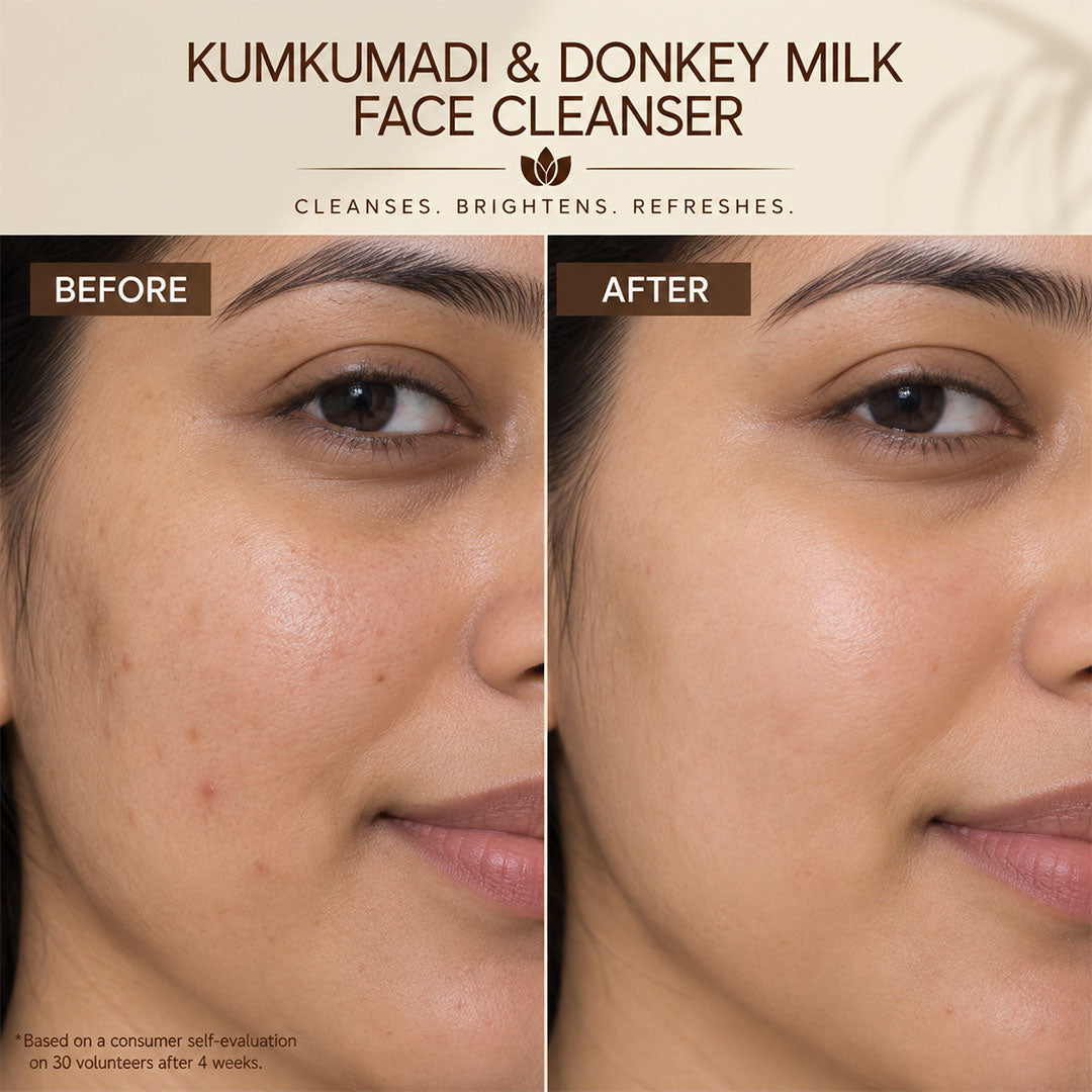 Kumkumadi + Donkey Milk Face Cleanser with Niacinamide & Saffron - Wildflower Naturals