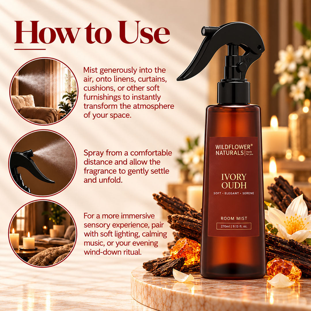 Wildflower Naturals Ivory Oudh Room Mist