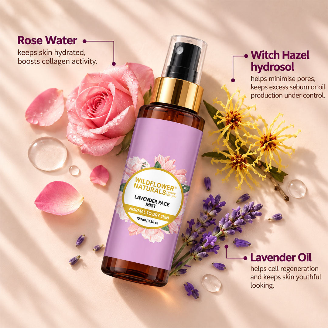 Lavender Face Mist Normal to Dry Skin - Wildflower Naturals