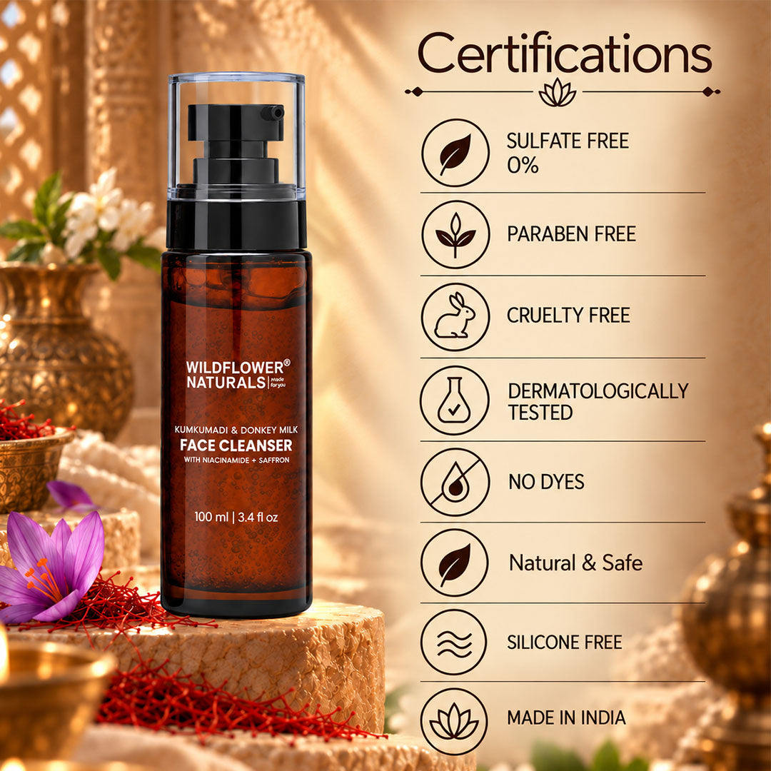 Kumkumadi + Donkey Milk Face Cleanser with Niacinamide & Saffron