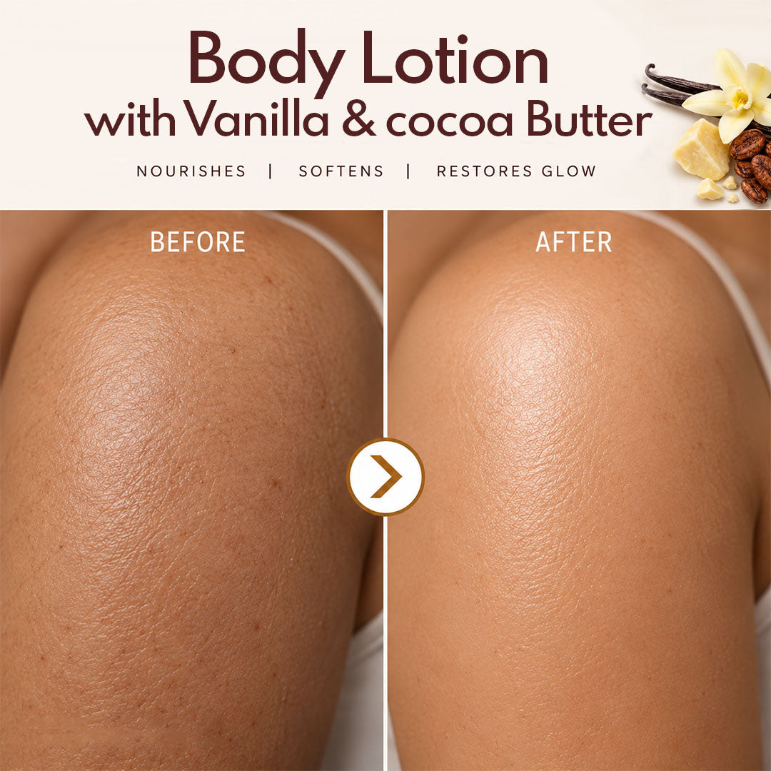 Body Lotion With Vanilla & Cocoa Butter - Wildflower Naturals