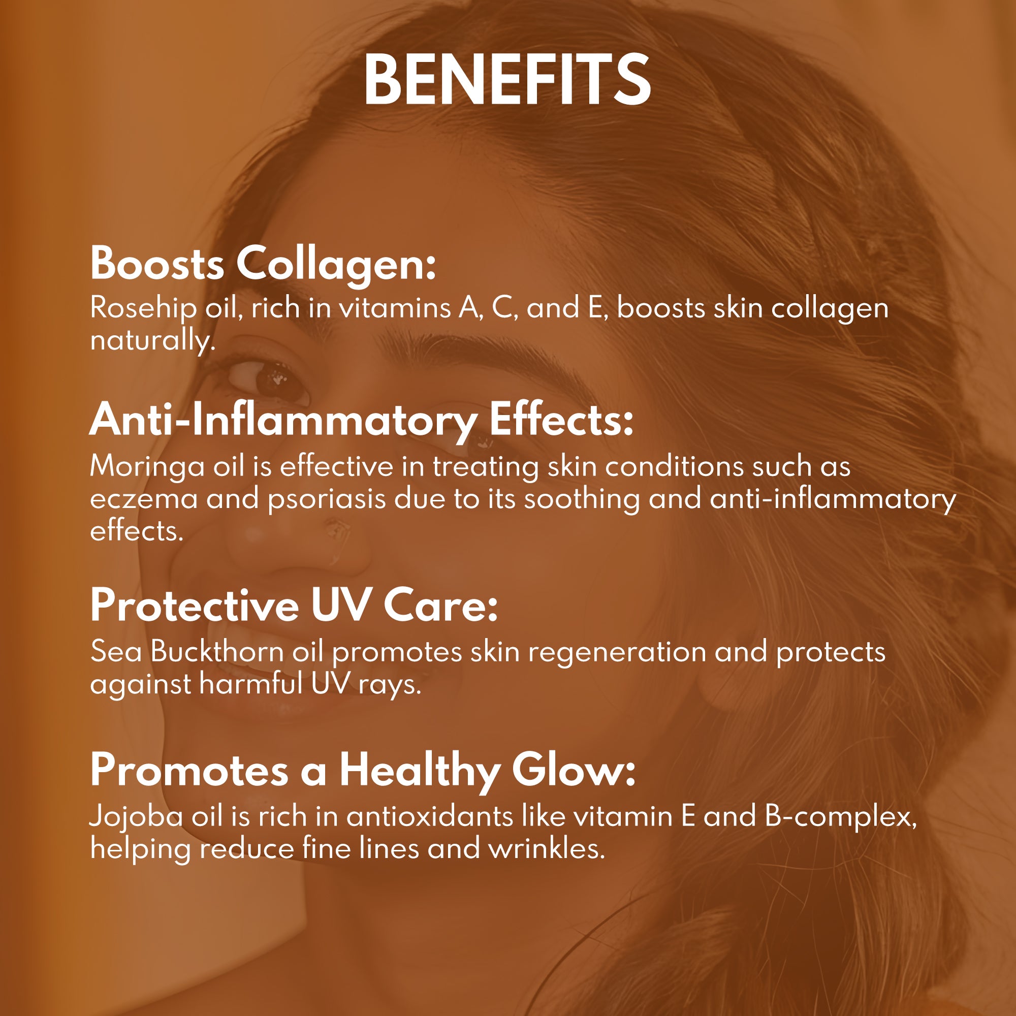 Kumkumadi & Rosehip Facial Oil Serum with Jojoba oil + Moringa oil - Wildflower Naturals