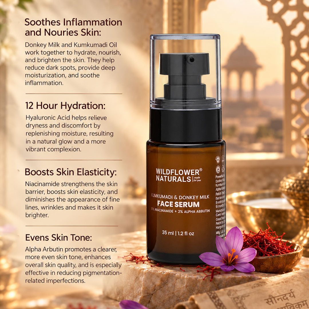 Kumkumadi & Donkey Milk Face Serum with 10% Niacinamide & 2% Alpha Arbutin