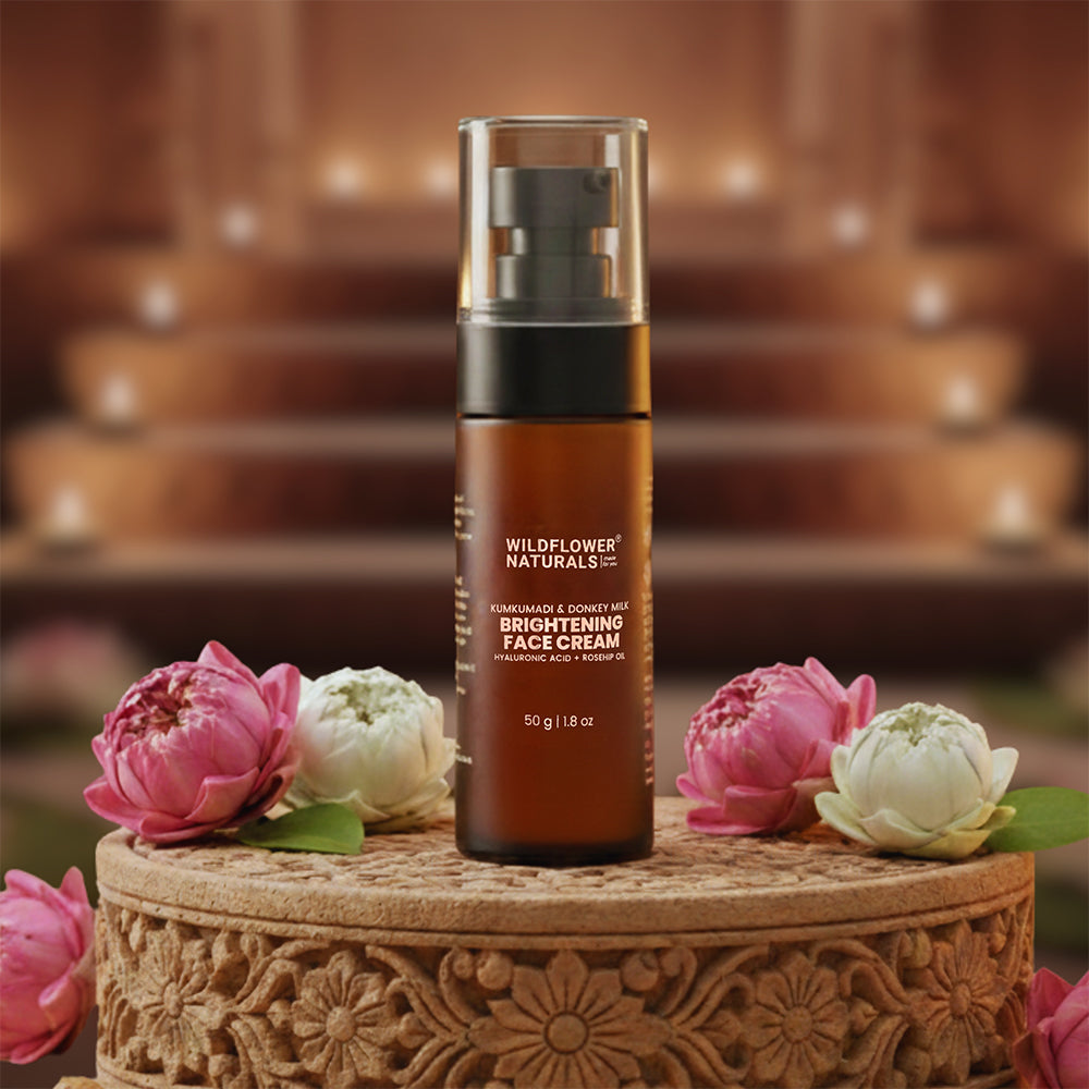 Kumkumadi & Donkey Milk Brightening Face Cream with Hyaluronic acid + Rosehip oil