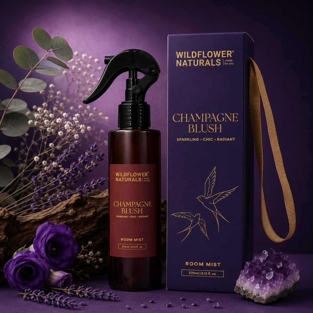 Wildflower Naturals Champagne Blush Room Mist