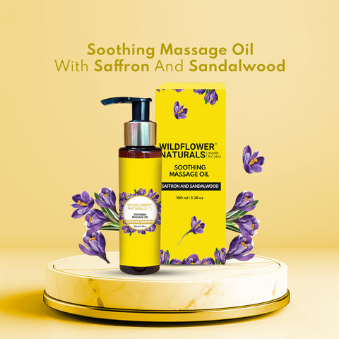 Soothing Massage Oil with Saffron and Sandalwood