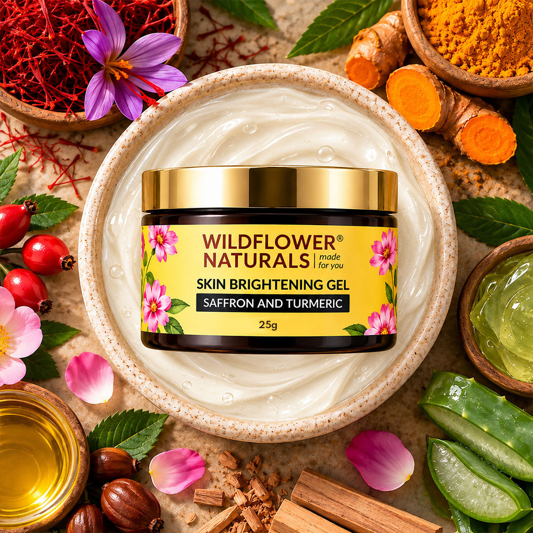 Skin Brightening Gel with Saffron and Turmeric