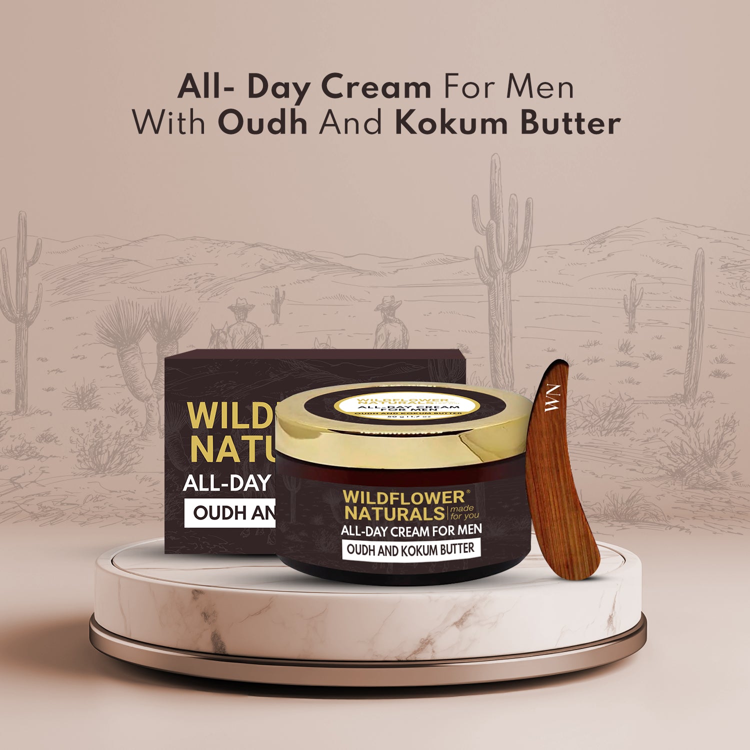 All-Day Cream for Men with Oudh and Kokum Butter