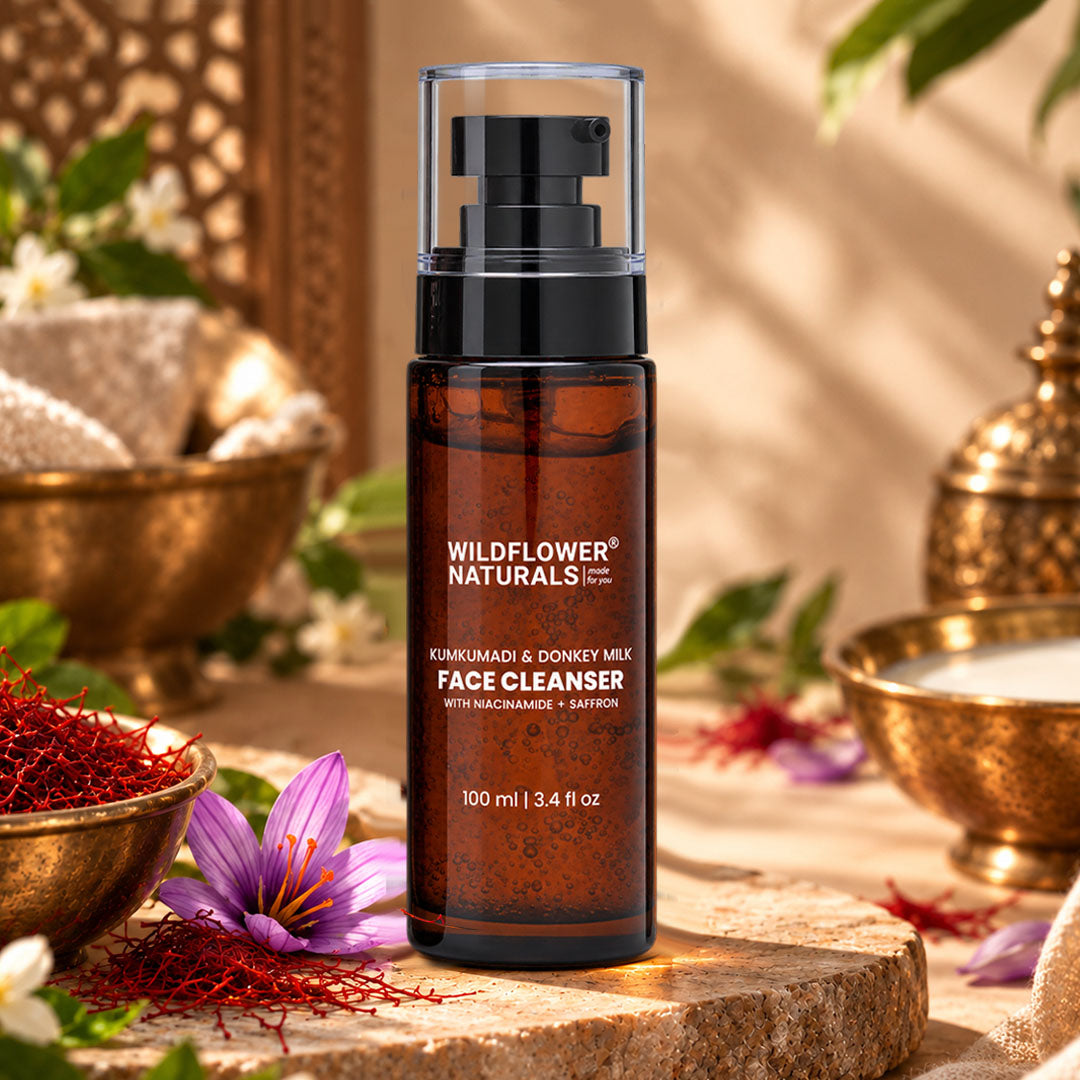 Kumkumadi + Donkey Milk Face Cleanser with Niacinamide & Saffron