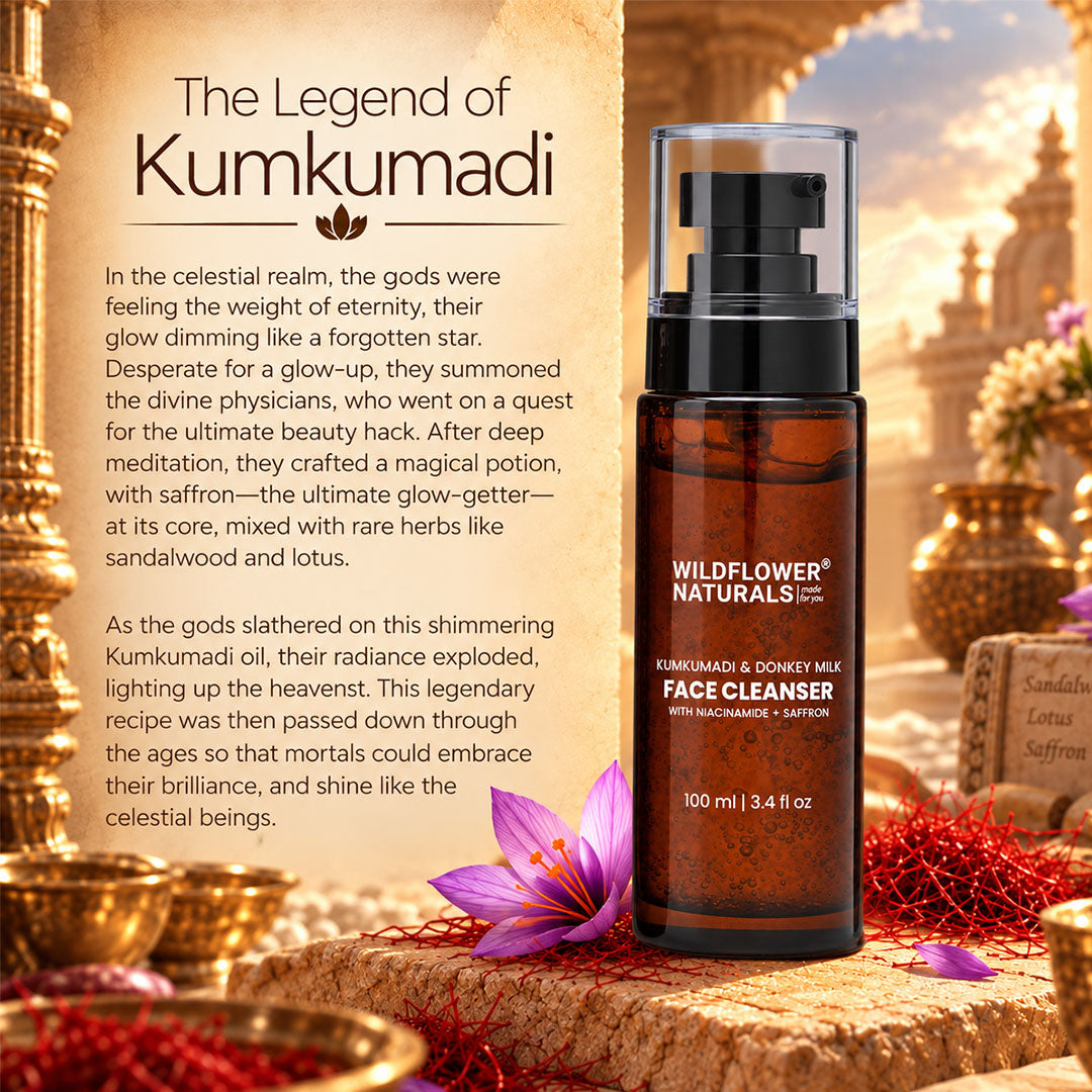 Kumkumadi + Donkey Milk Face Cleanser with Niacinamide & Saffron