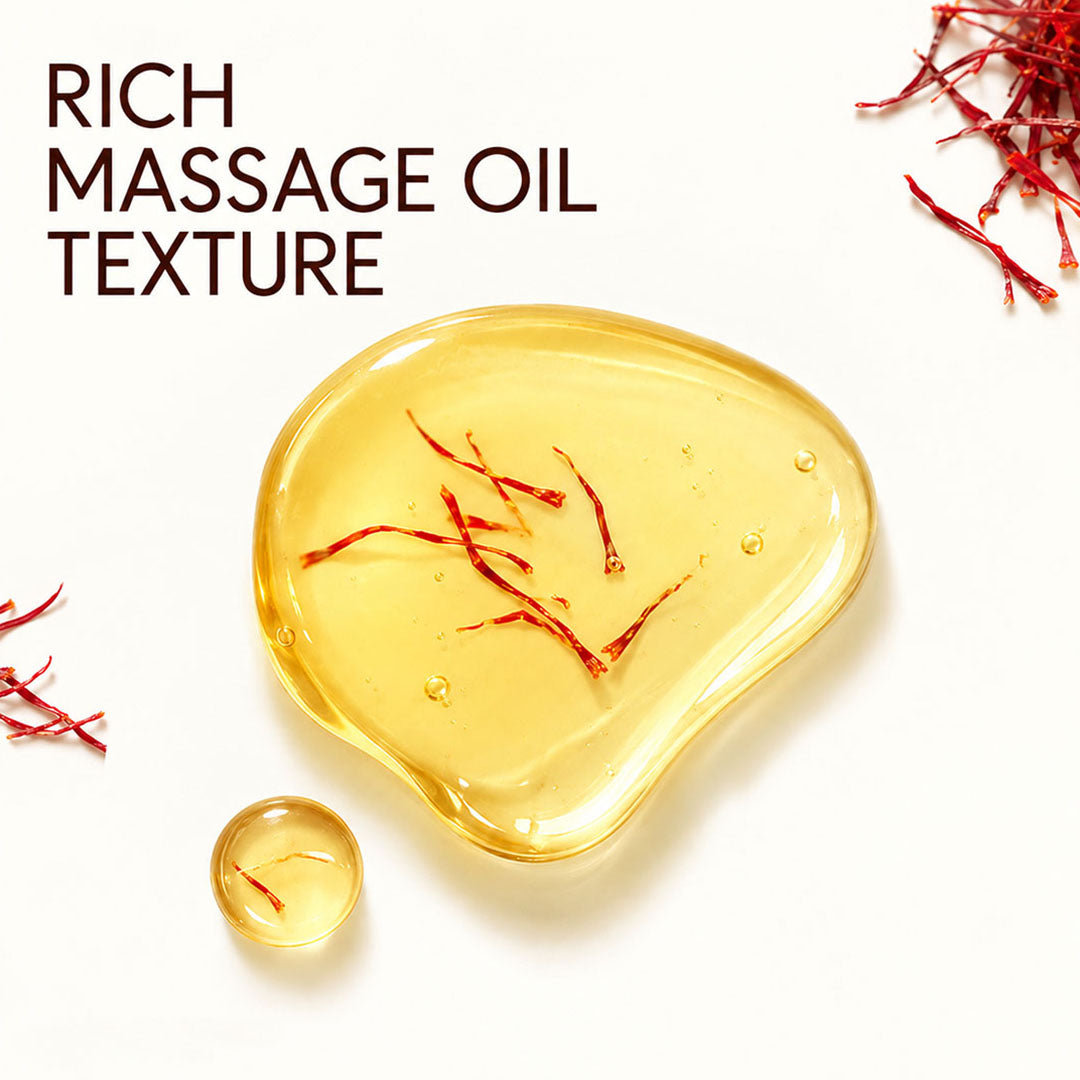 Soothing Massage Oil with Saffron and Sandalwood - Wildflower Naturals