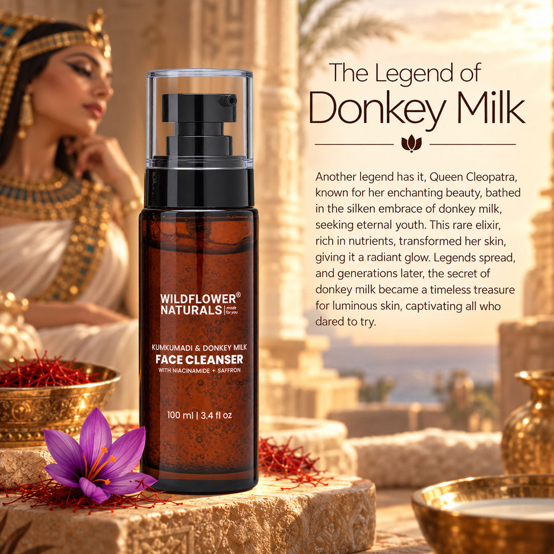 Kumkumadi + Donkey Milk Face Cleanser with Niacinamide & Saffron