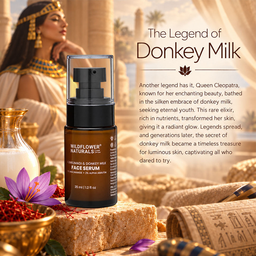 Kumkumadi & Donkey Milk Face Serum with 10% Niacinamide & 2% Alpha Arbutin