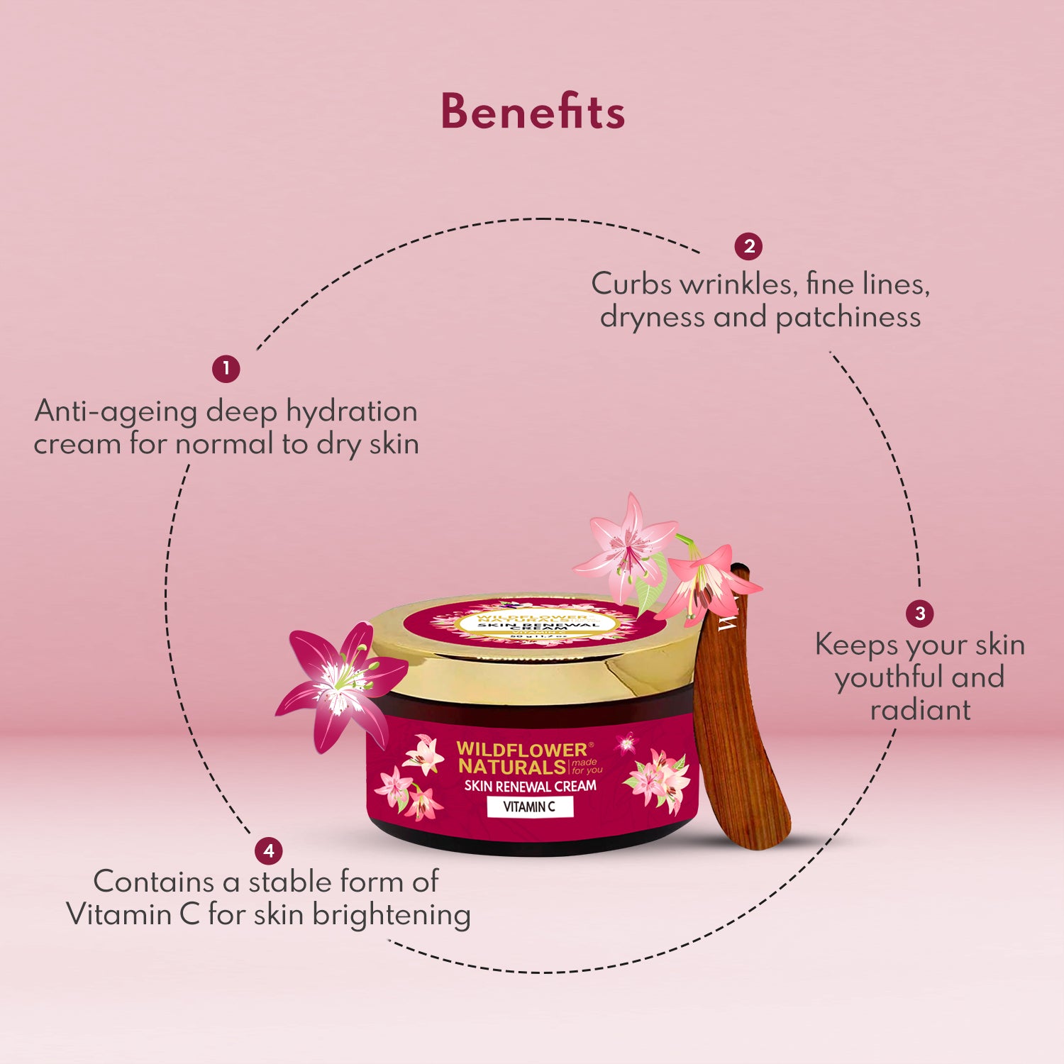 Skin Renewal Cream with Vitamin C - Wildflower Naturals