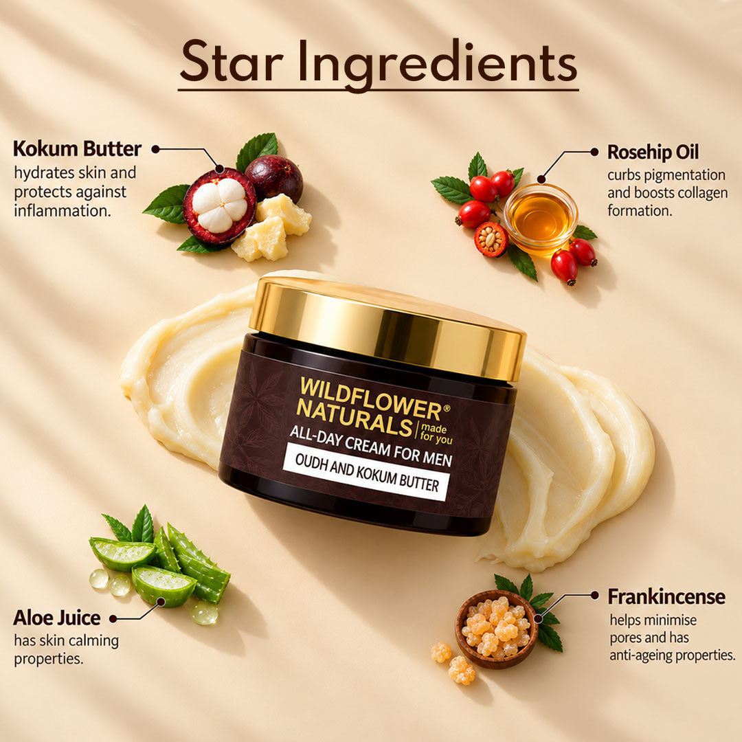 All-Day Cream for Men with Oudh and Kokum Butter