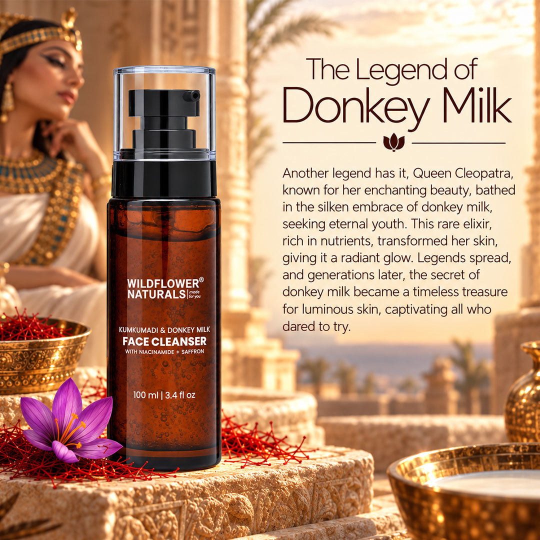 Kumkumadi + Donkey Milk Face Cleanser with Niacinamide & Saffron