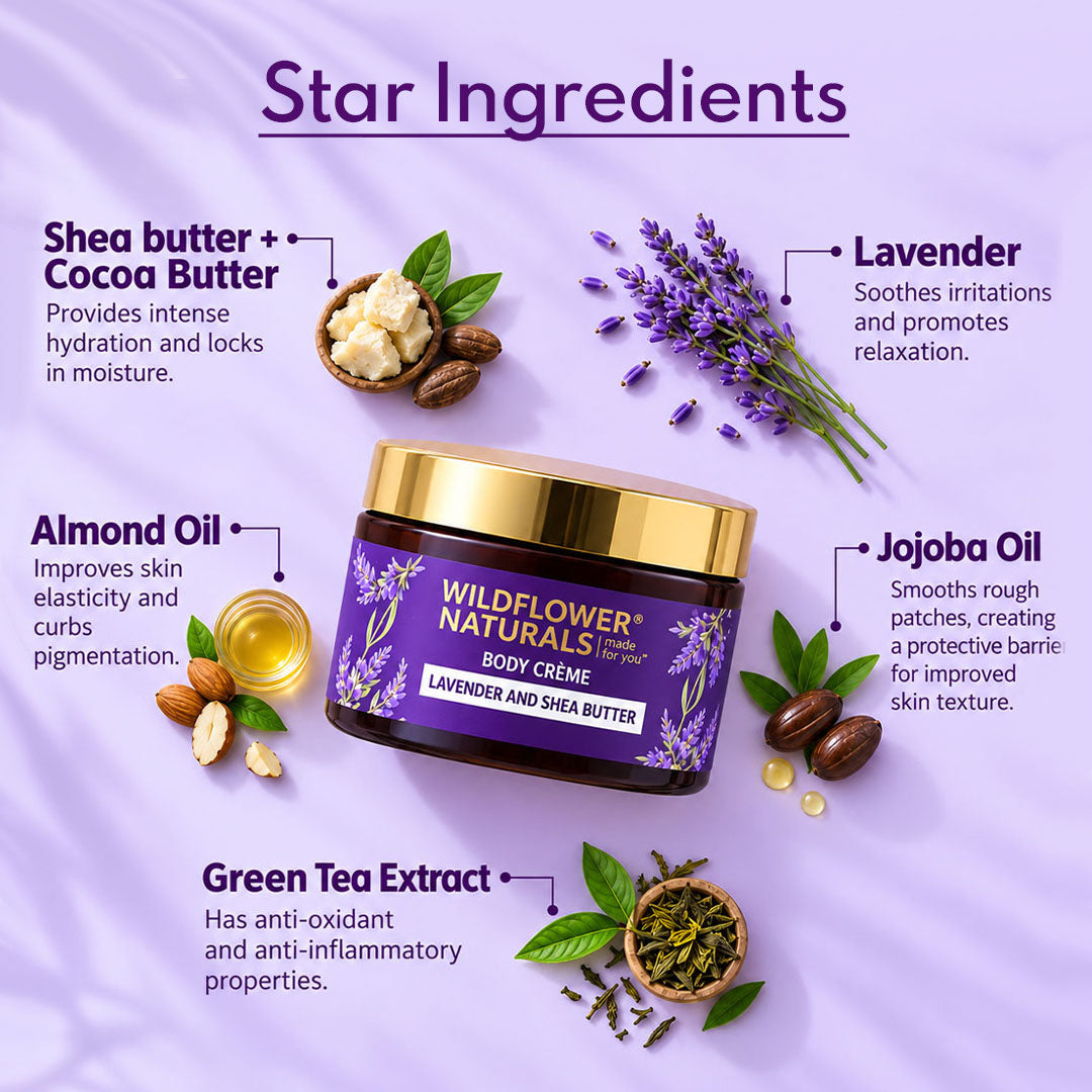 Body Cream with Lavender and Shea Butter - Wildflower Naturals