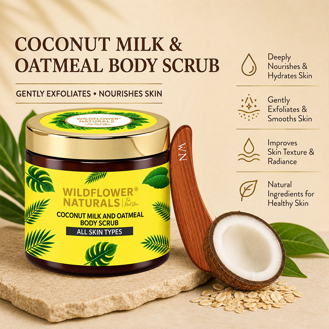 Coconut Milk and Oatmeal Body Scrub Normal to Dry Skin