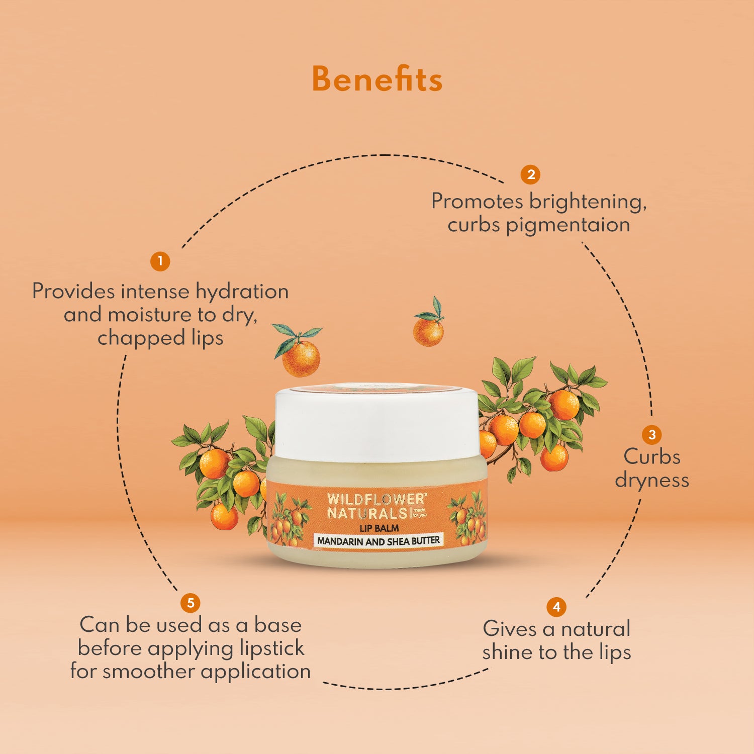 Lip Balm Mandarin and Shea Butter - Wildflower Naturals