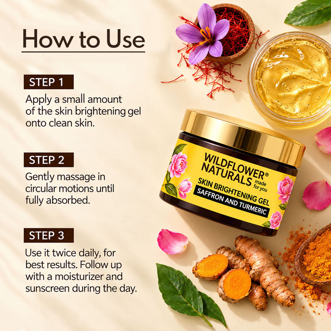 Skin Brightening Gel with Saffron and Turmeric
