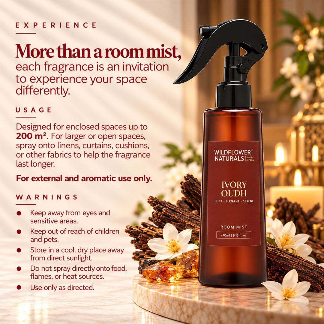 Wildflower Naturals Ivory Oudh Room Mist