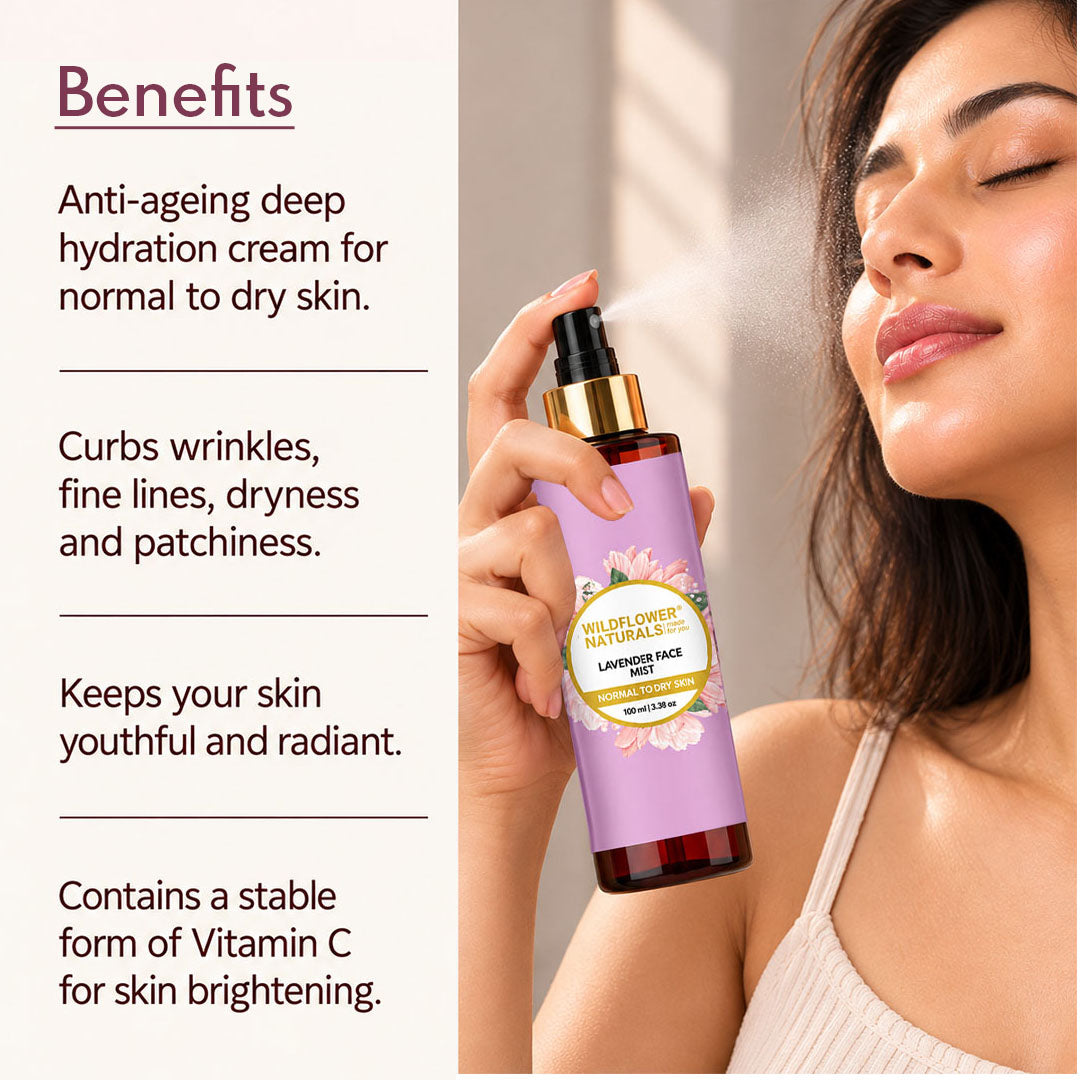 Lavender Face Mist Normal to Dry Skin - Wildflower Naturals