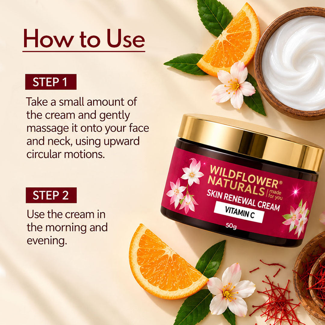 Skin Renewal Cream with Vitamin C - Wildflower Naturals