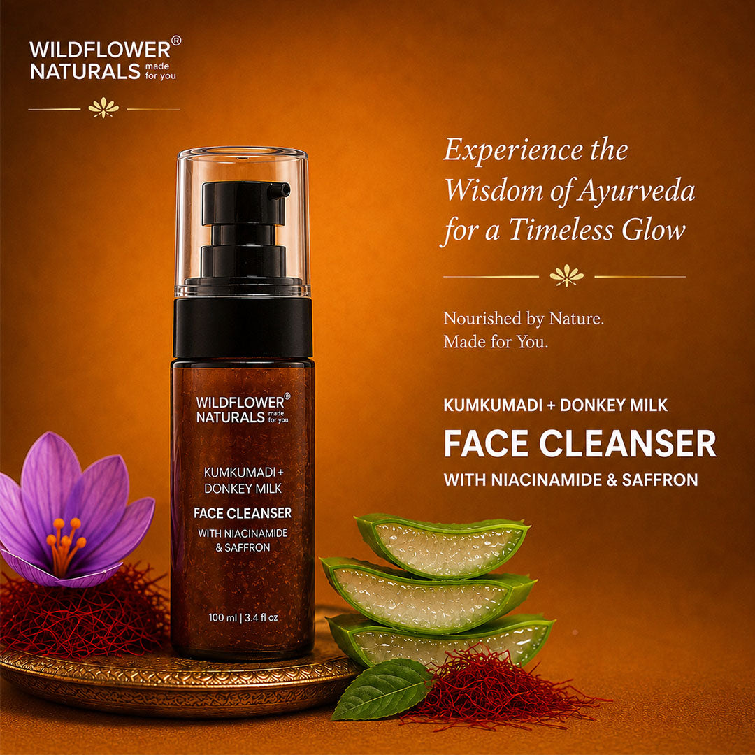 Kumkumadi + Donkey Milk Face Cleanser with Niacinamide & Saffron
