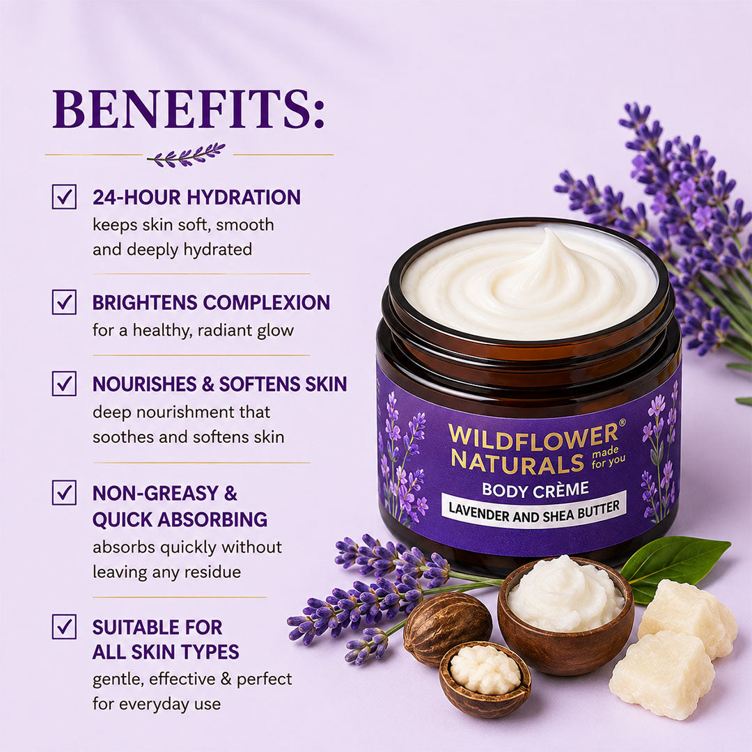 Body Cream with Lavender and Shea Butter - Wildflower Naturals