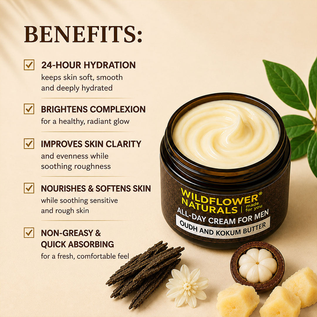 All-Day Cream for Men with Oudh and Kokum Butter