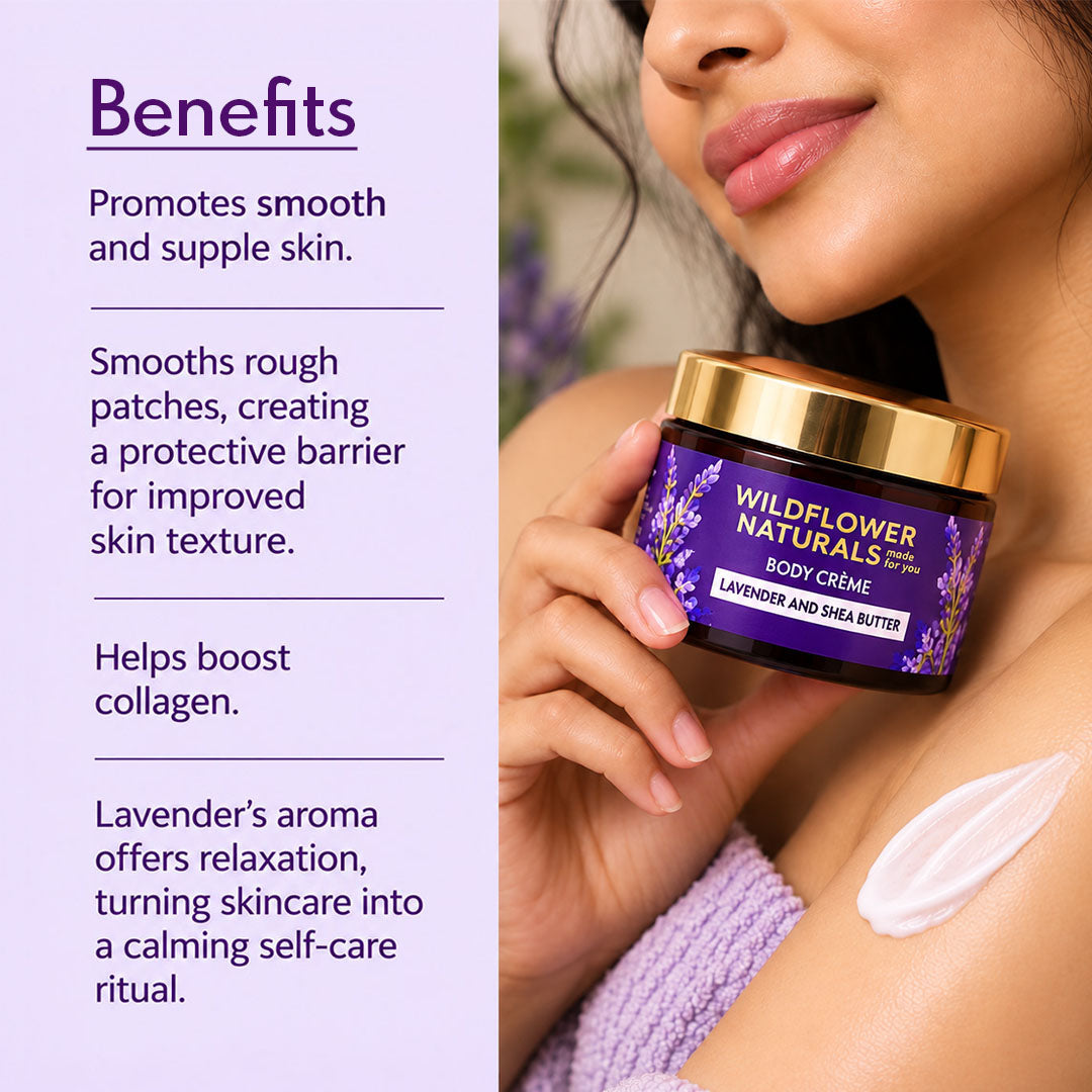 Body Cream with Lavender and Shea Butter - Wildflower Naturals